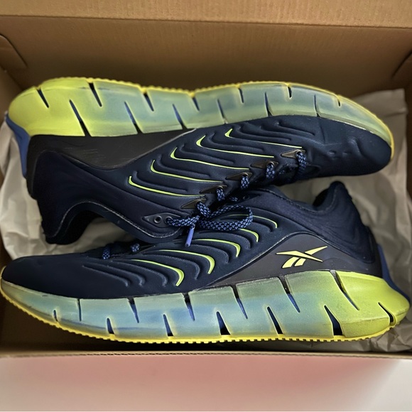 Reebok 9.5 Kig Kinetica Unisex Running Vecnavia/Acdblu/Yello - Picture 1 of 8